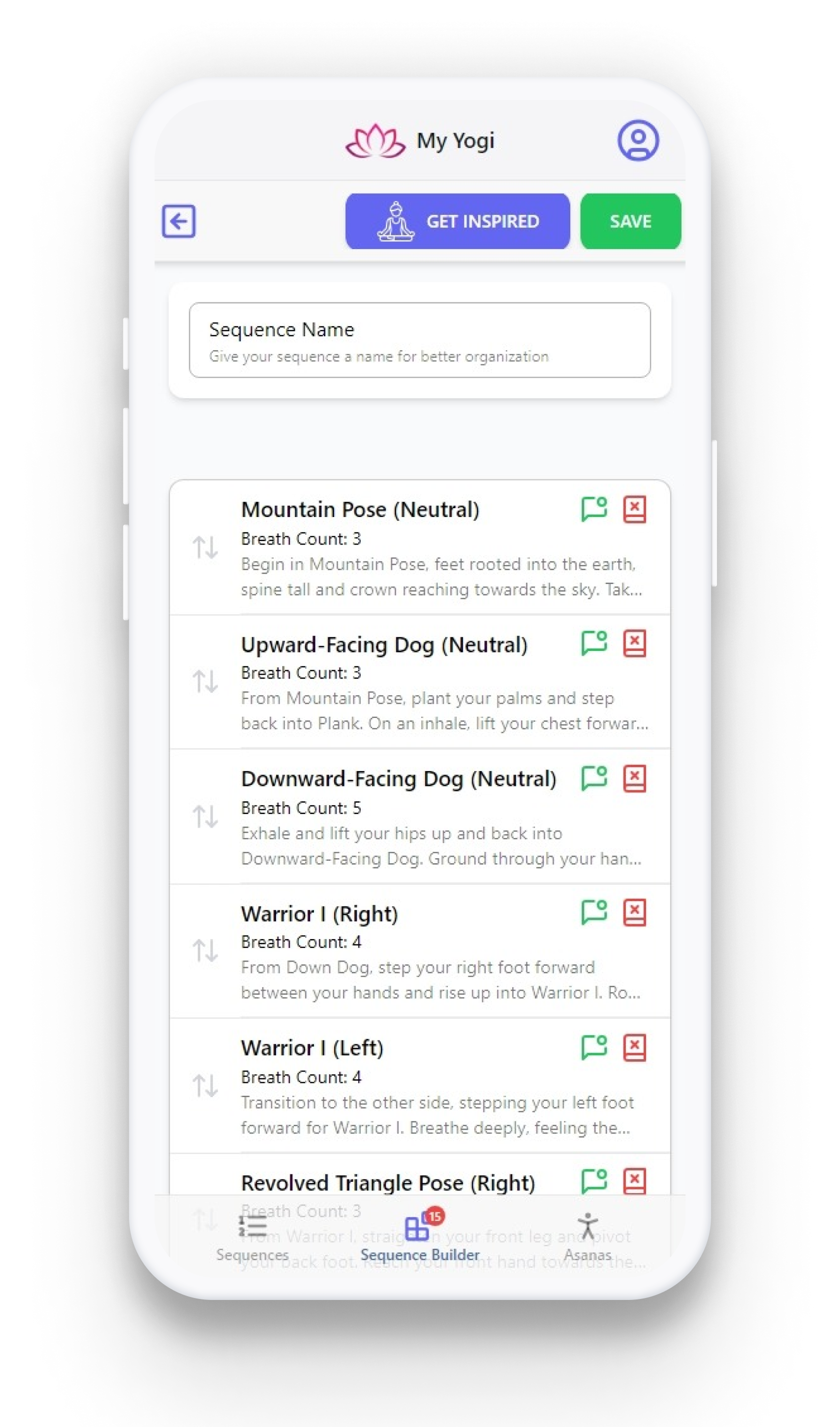 Yoga Sequence Builder App